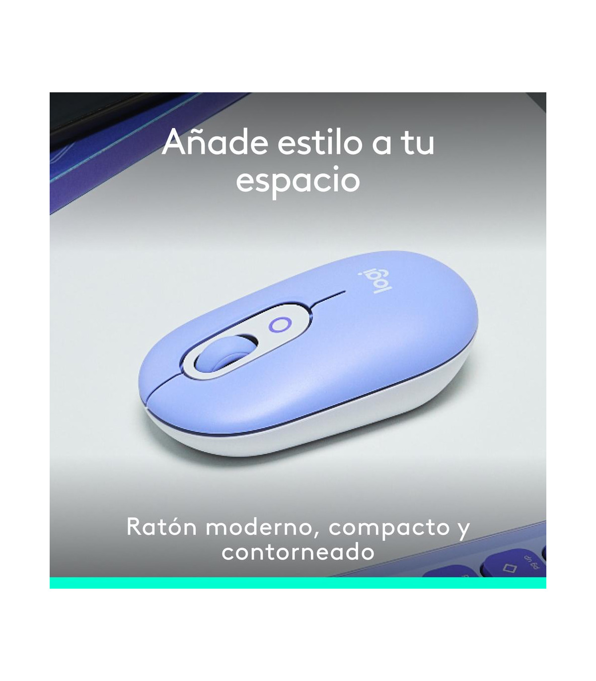 Raton inalambrico logitech pop mouse lila