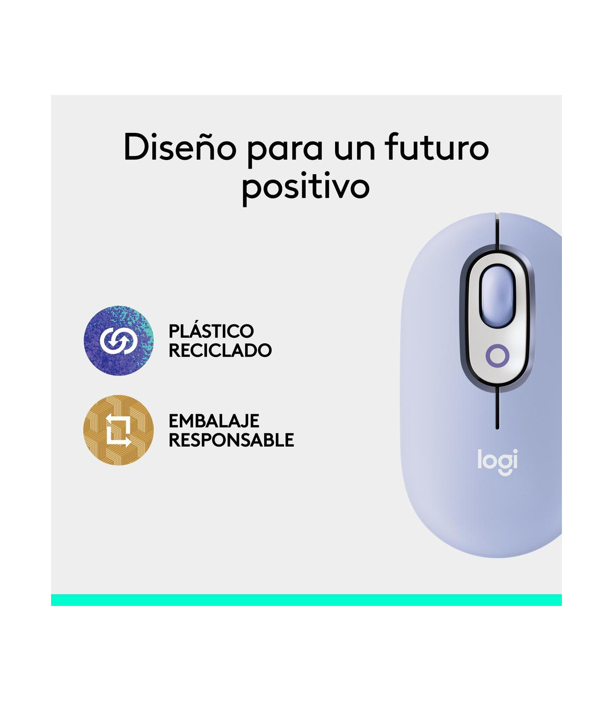Raton inalambrico logitech pop mouse lila