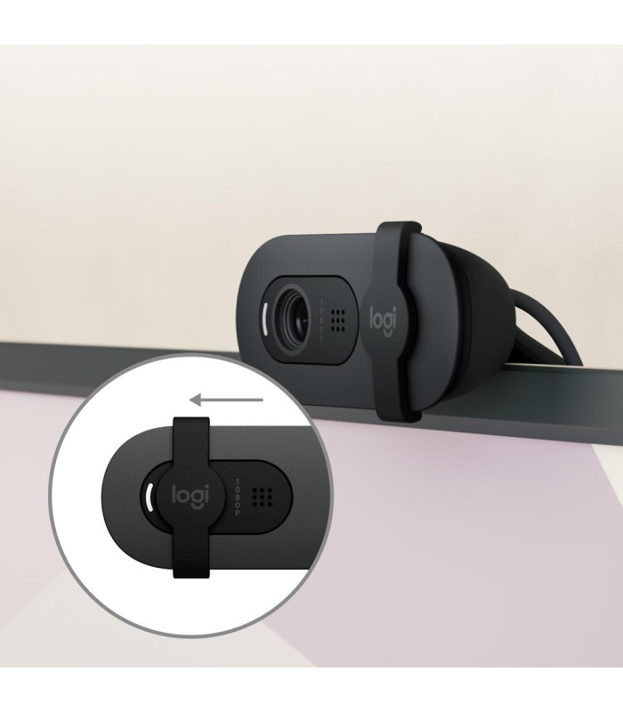 Webcam logitech brio 105 grafito full hd -  usb