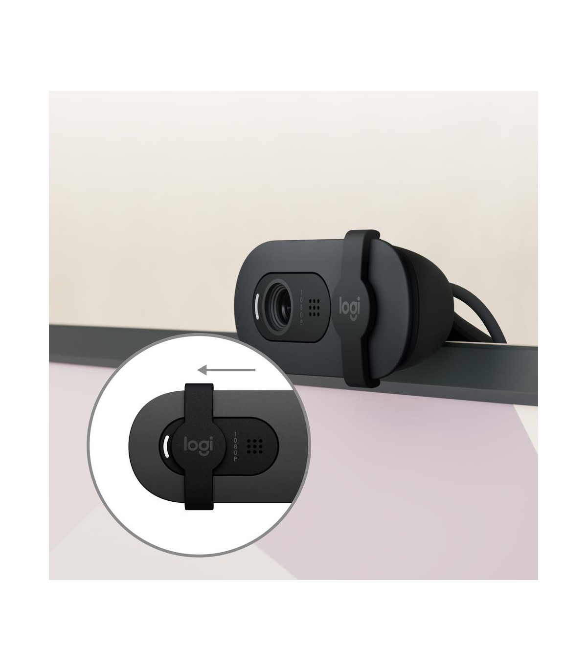 Webcam logitech brio 105 grafito full hd -  usb