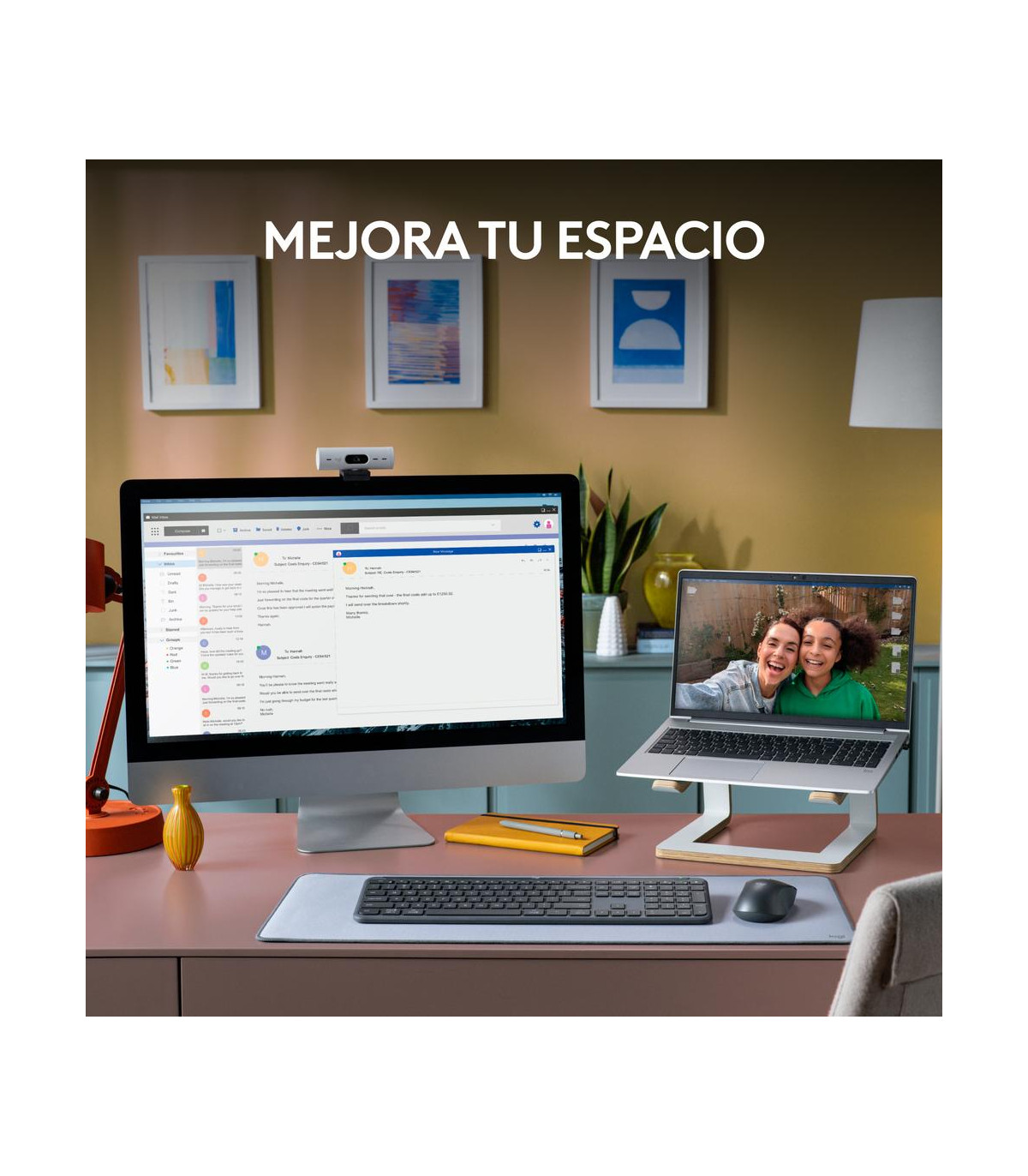 Teclado + raton logitech mk950 inalambrico