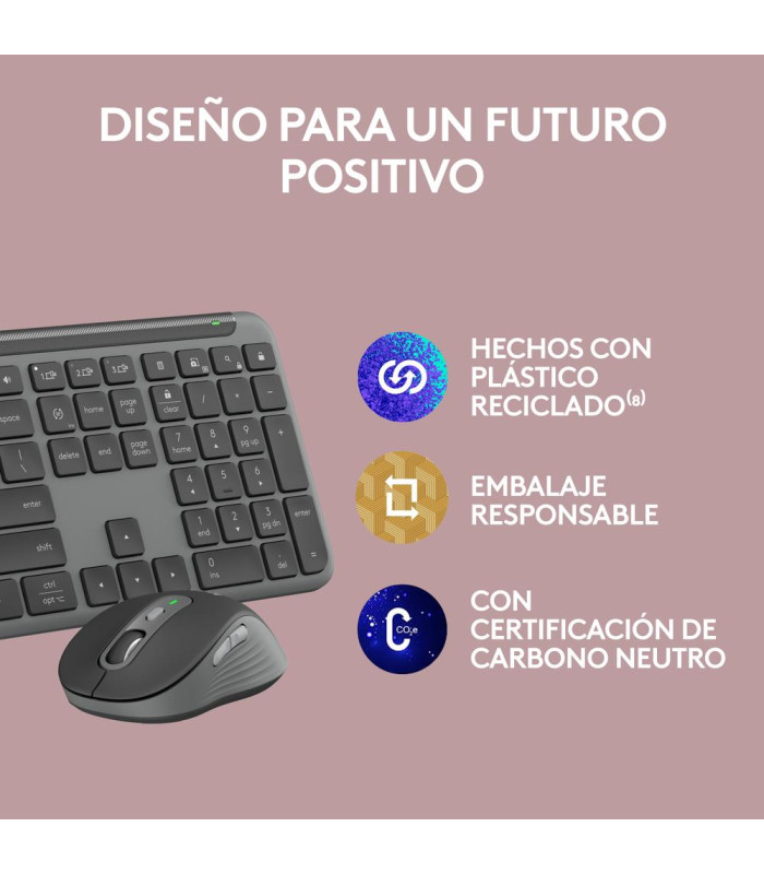 Teclado + raton logitech mk950 inalambrico