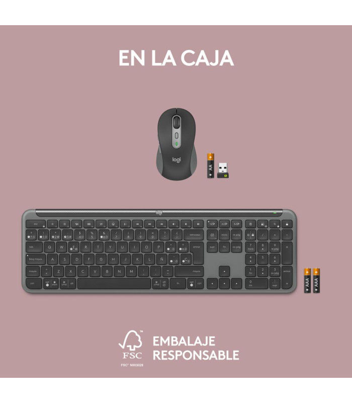 Teclado + raton logitech mk950 inalambrico
