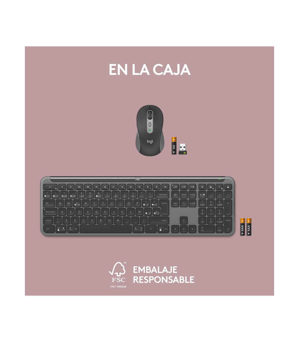 Teclado + raton logitech mk950 inalambrico