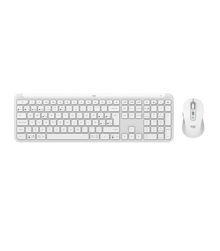 Teclado + raton logitech mk950 inalambrico blanco