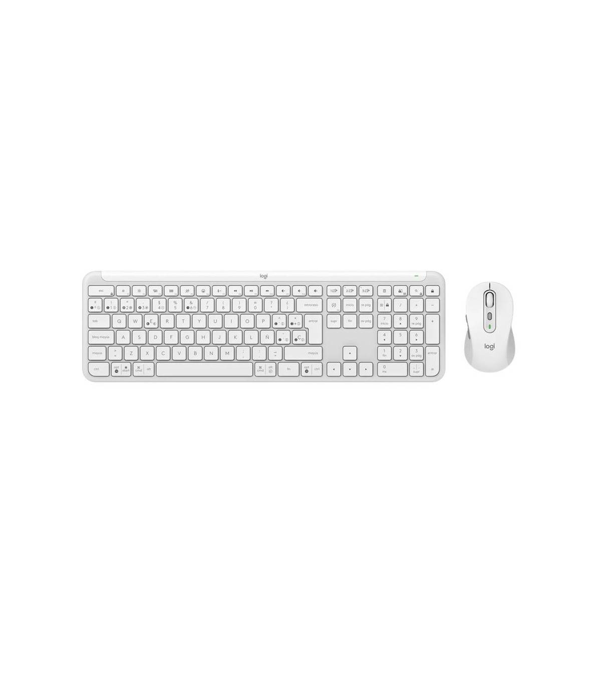 Teclado + raton logitech mk950 inalambrico blanco