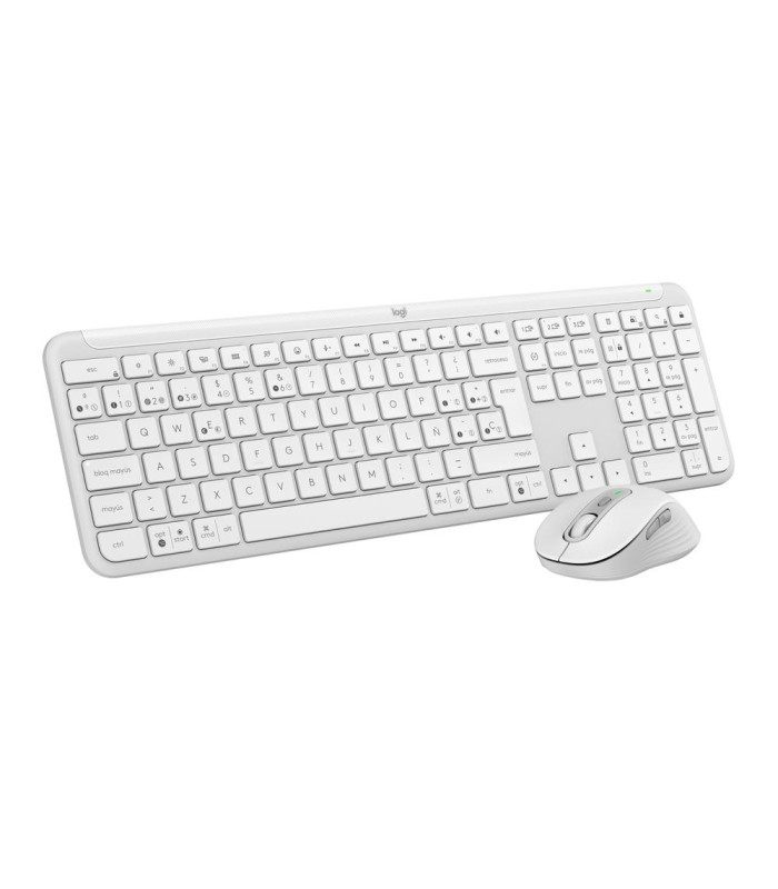 Teclado + raton logitech mk950 inalambrico blanco