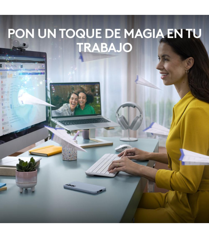 Teclado + raton logitech mk950 inalambrico blanco