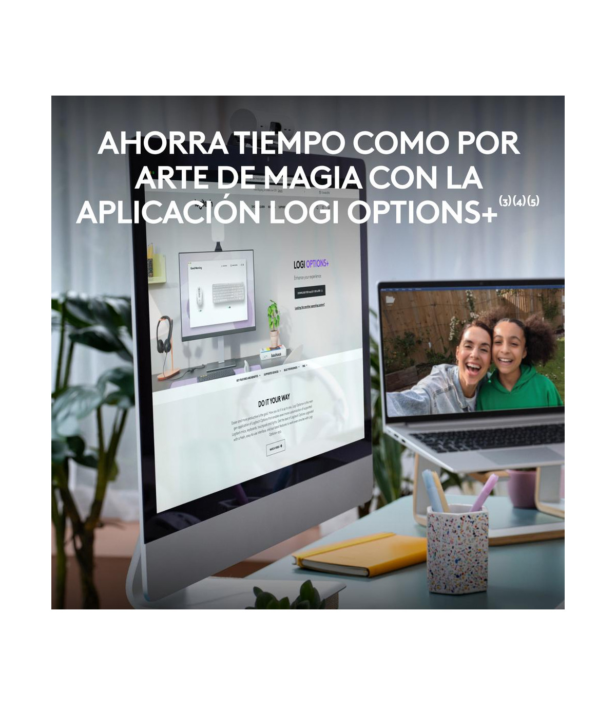 Teclado + raton logitech mk950 inalambrico blanco