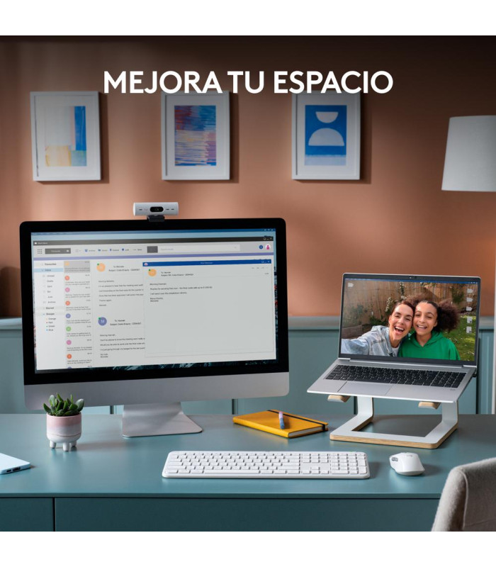 Teclado + raton logitech mk950 inalambrico blanco