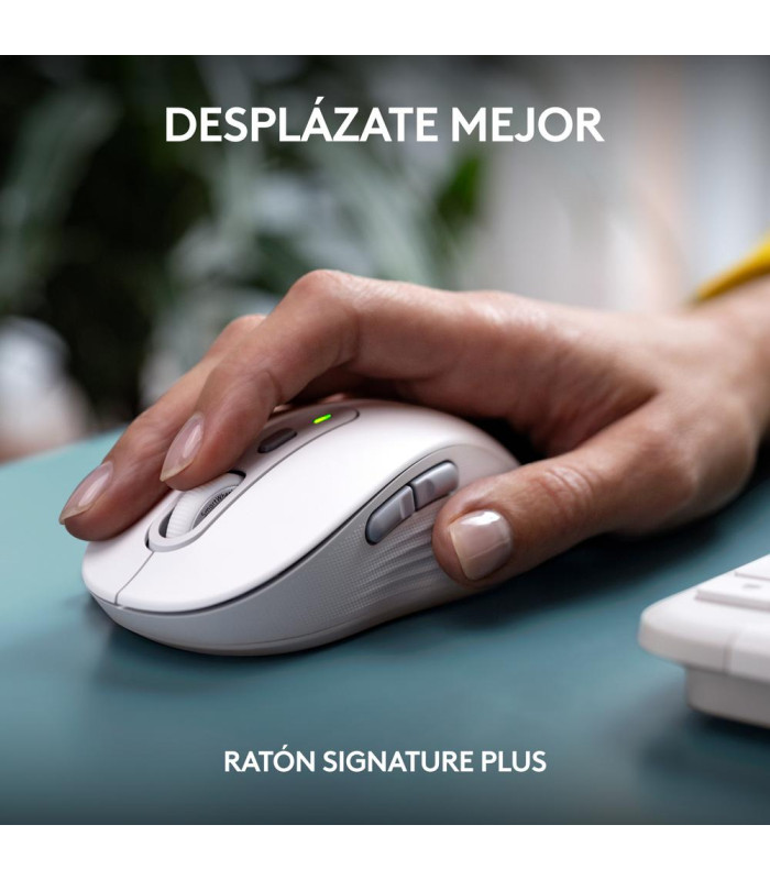 Teclado + raton logitech mk950 inalambrico blanco