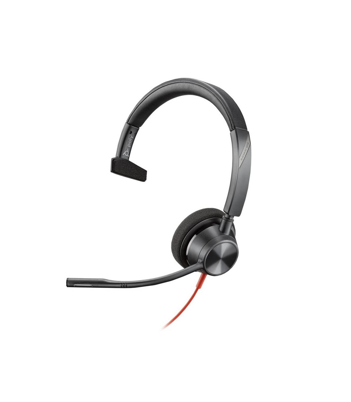 Auriculares poly monoaurales blackwire 3310 con certificación microsoft teams usb - c + adaptador usb - c - a