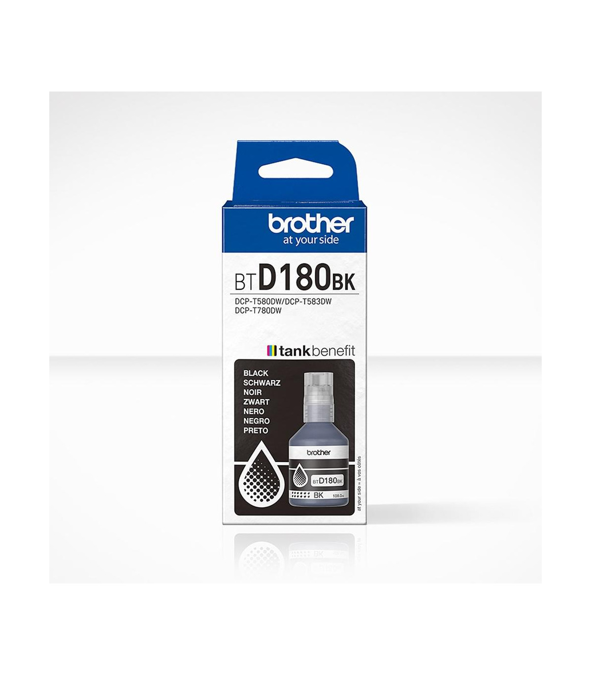 Botella tinta brother btd180bk negra 5000 paginas