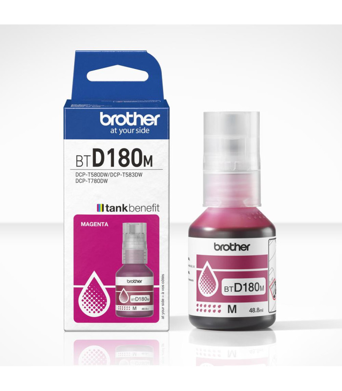 Botella tinta brother btd180m magenta 5000 paginas