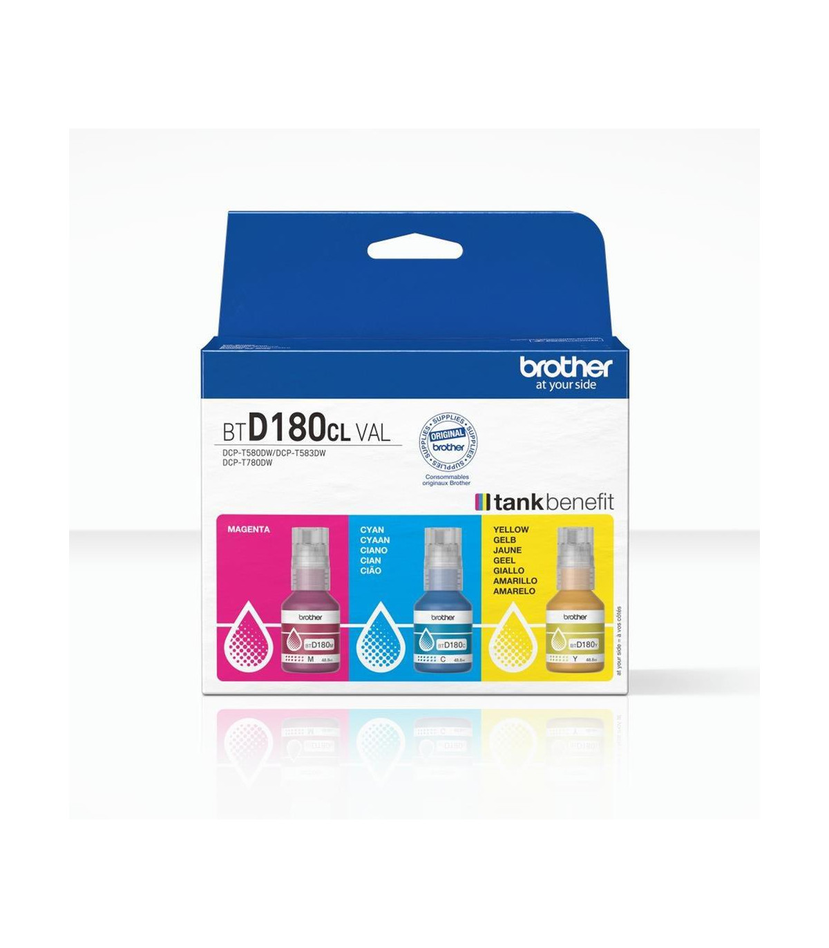 Multipack botella tinta brother btd180clval rgb