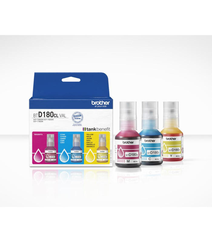 Multipack botella tinta brother btd180clval rgb
