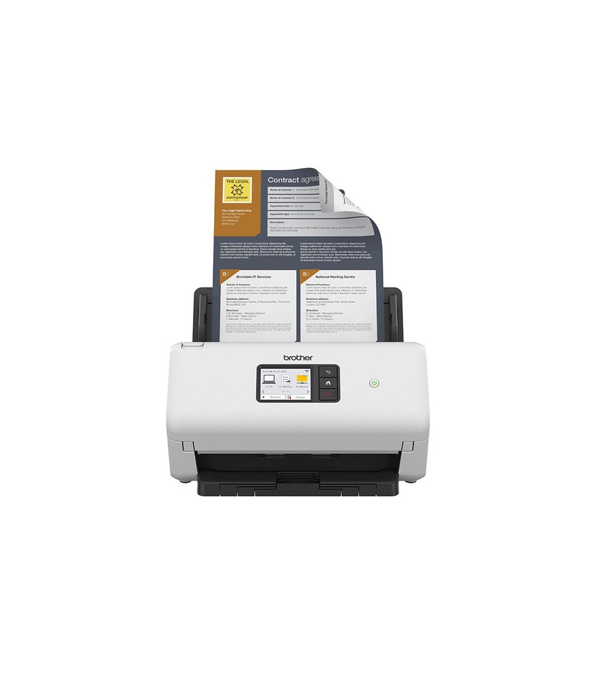 Escaner sobremesa brother ads4550w -  35ppm -  adf 60 hojas