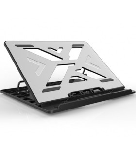Soporte - base de refrigeracion conceptronic para portatiles hasta 15.6 pulgadas aluminio gris