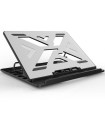Soporte - base de refrigeracion conceptronic para portatiles hasta 15.6 pulgadas aluminio gris