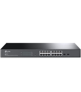 Swicht tp - link 16 puertos 10 - 100 - 1000mbps con 2 ptos sfp gestionable rack 19 pulgadas