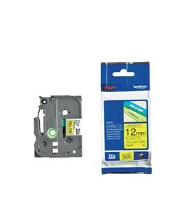 Cinta laminada brother tze631 12mm x 8m amarillo - negro