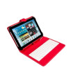 Funda universal silver ht para tablet 9 - 10.1 pulgadas + teclado con cable micro usb rojo - blanco