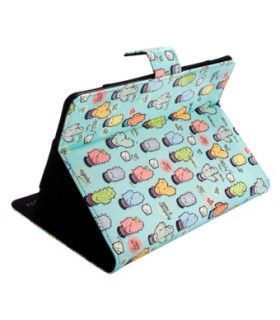 Funda universal rotatory 360º silver ht para tablet 9 - 10.1 pulgadas cactoos green metal