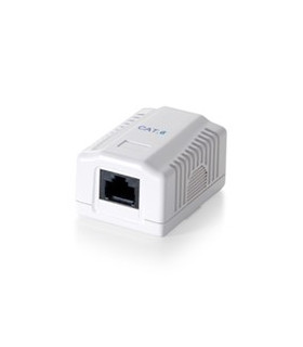 Roseta de superficie equip cat 6 utp 1 puerto hembra rj45