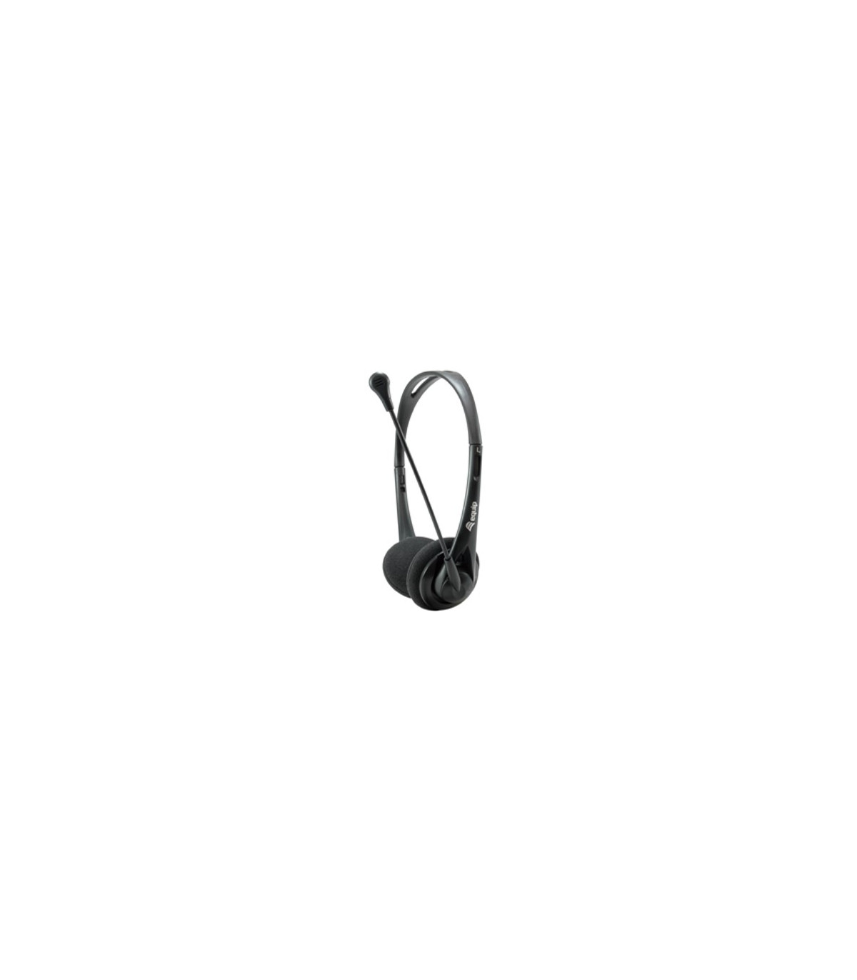Auricular equip life microfono jack 3.5mm ( incluye adaptador 1 a 2 jacks ) negro