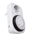 Programador silver electronic analógico - 24 horas - 3600w - 250v - 16a - 50hz - ip 20 - ajustable 15 minutos - 24h negro
