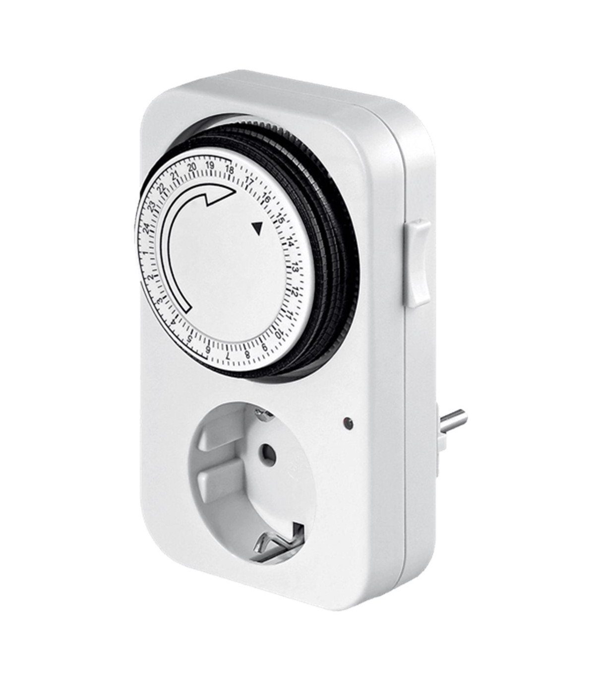 Programador silver electronic analógico -  24 horas -  3600w -  250v -  16a -  50hz -  ip 20 -  ajustable 15 minutos -  24h negr