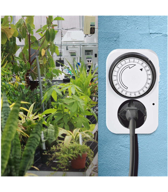 Programador silver electronic analógico -  24 horas -  3600w -  250v -  16a -  50hz -  ip 20 -  ajustable 15 minutos -  24h negr