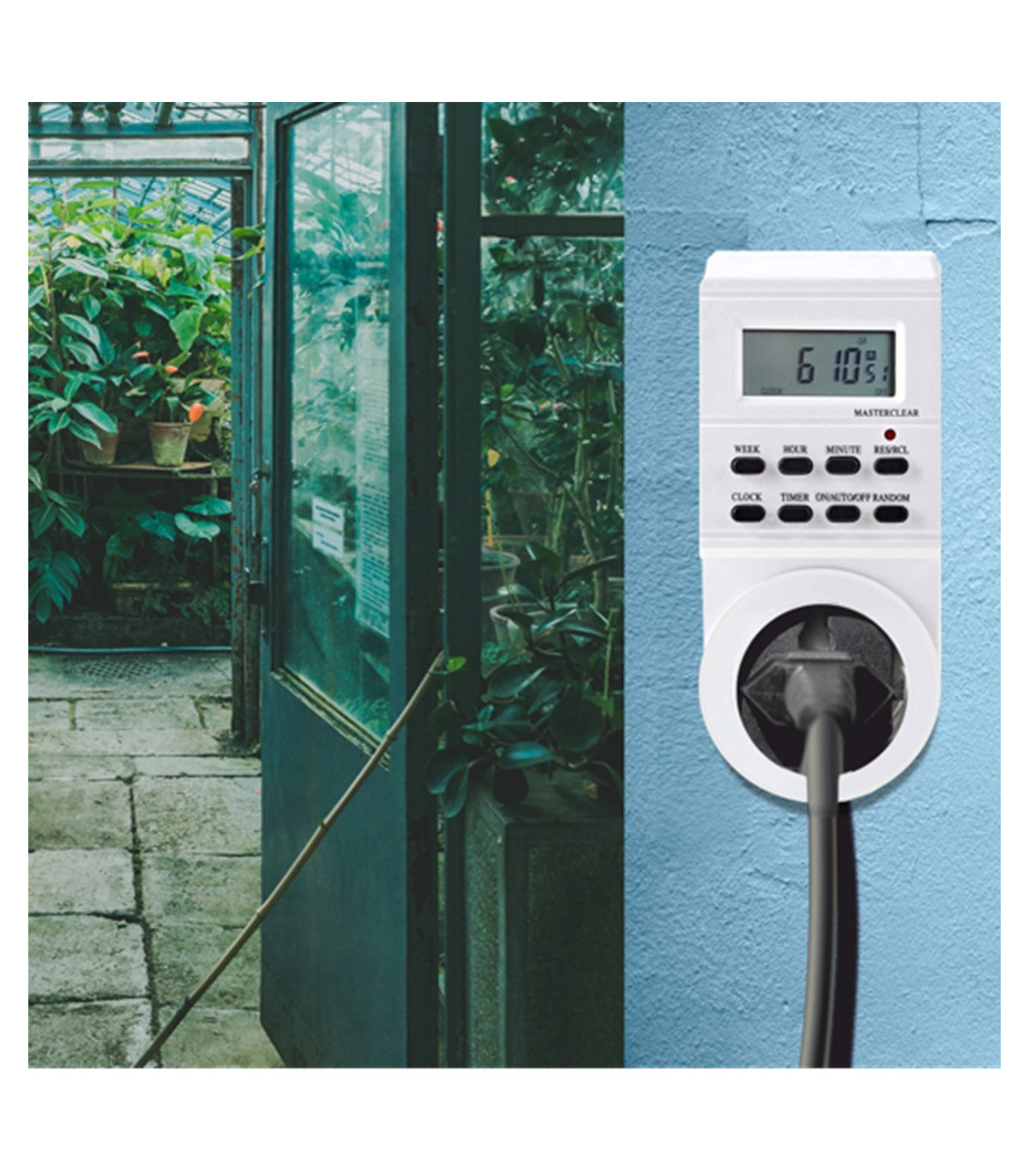 Programador silver electronic digital -  semanal -  3600w -  250v -  16a -  50hz -  ip 20 -  ajustable multifuncion