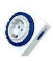 Programador silver electronic analógico - 24 horas - 3600w - 250v - 16a - 50hz - ip 20 - ajustable 15 minutos - 24h