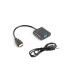 Adaptador lanberg hdmi macho -   vga hembra + minijack 3.5mm hembra 20cm