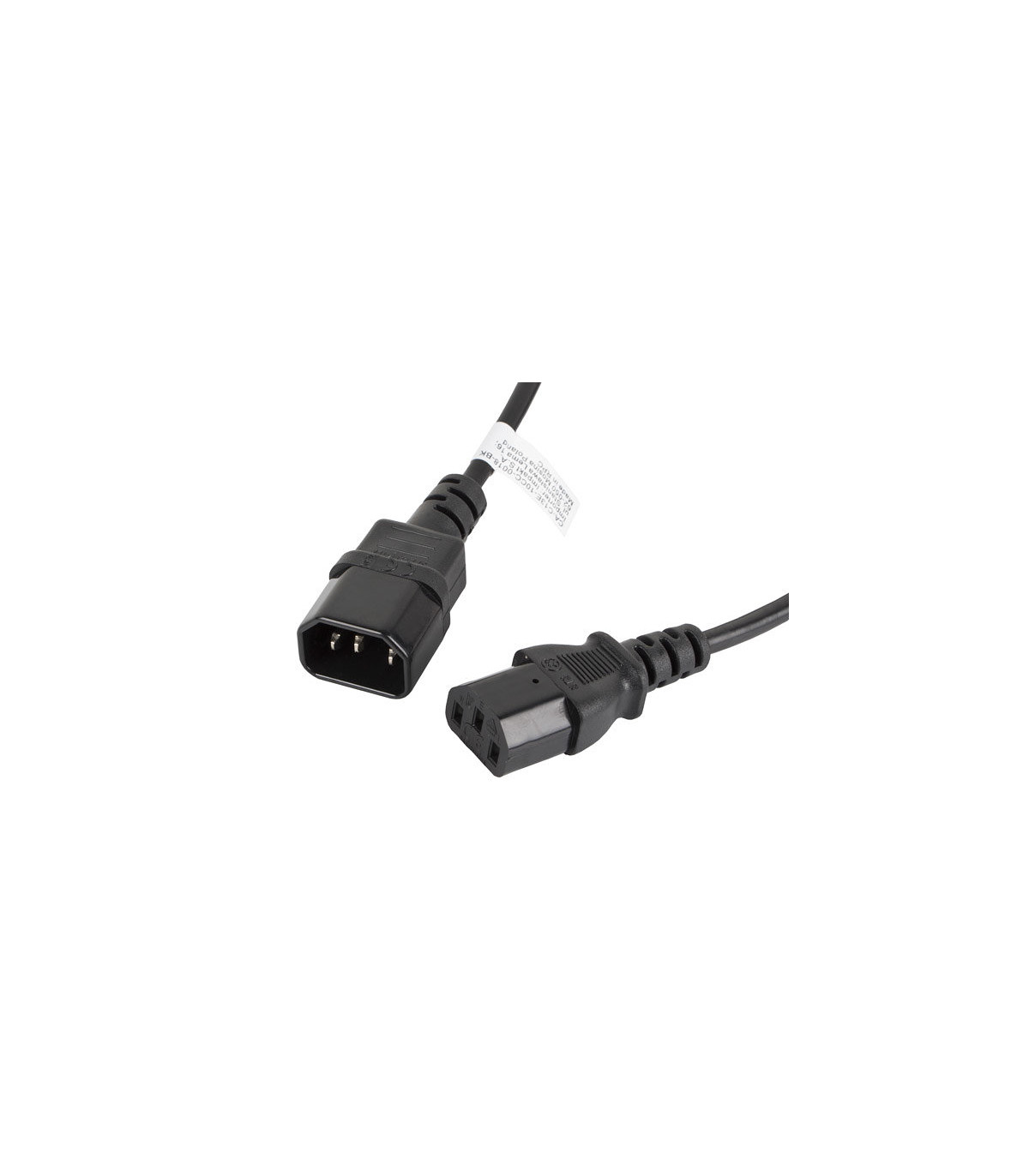 Cable alargador lanberg alimentacion cpu iec320 c13 h -  iec320 c14 m 1.8m