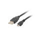 Cable usb lanberg 2.0 macho -  micro usb macho 1.8 m negro