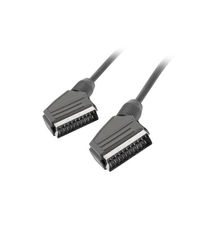 Cable euroconector lanberg macho - macho 1.8m