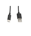 Cable usb lanberg 2.0 macho - usb tipo c macho 1m negro