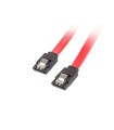 Cable sata iii lanberg 6gb - s hembra hembra clip metal 0.5m