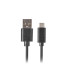 Cable usb lanberg 2.0 macho -  usb tipo c macho quick charge 3.0 1m negro