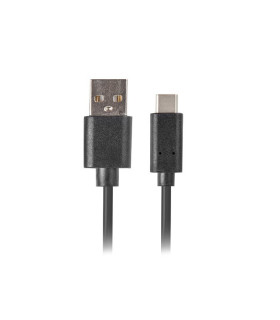 Cable usb lanberg 2.0 macho -  usb tipo c macho quick charge 3.0 1m negro