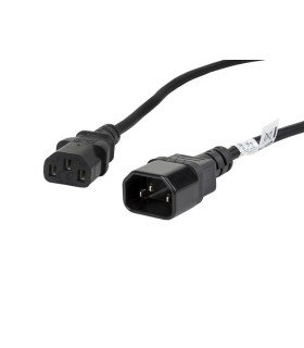 Cable alargador lanberg alimentacion cpu iec320 c13 h - iec320 c14 m vde 1.8m