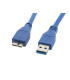 Cable usb lanberg 3.0 macho - micro usb macho 0.5m azul