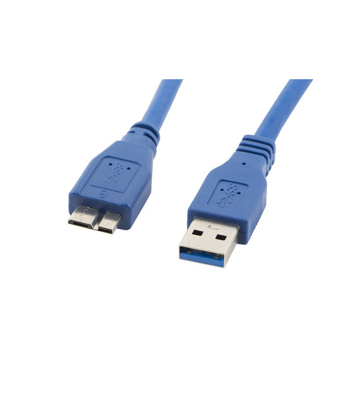 Cable usb lanberg 3.0 macho - micro usb macho 0.5m azul