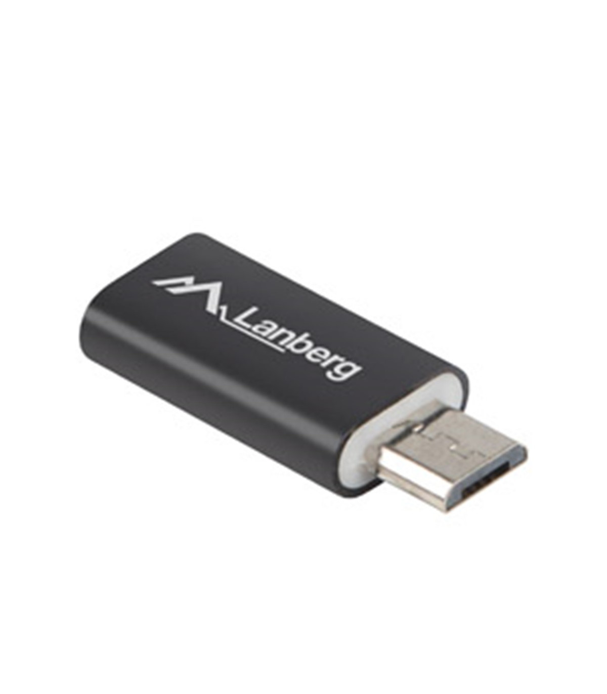 Adaptador lanberg usb 2.0 usb tipo c f - micro - b macho negro