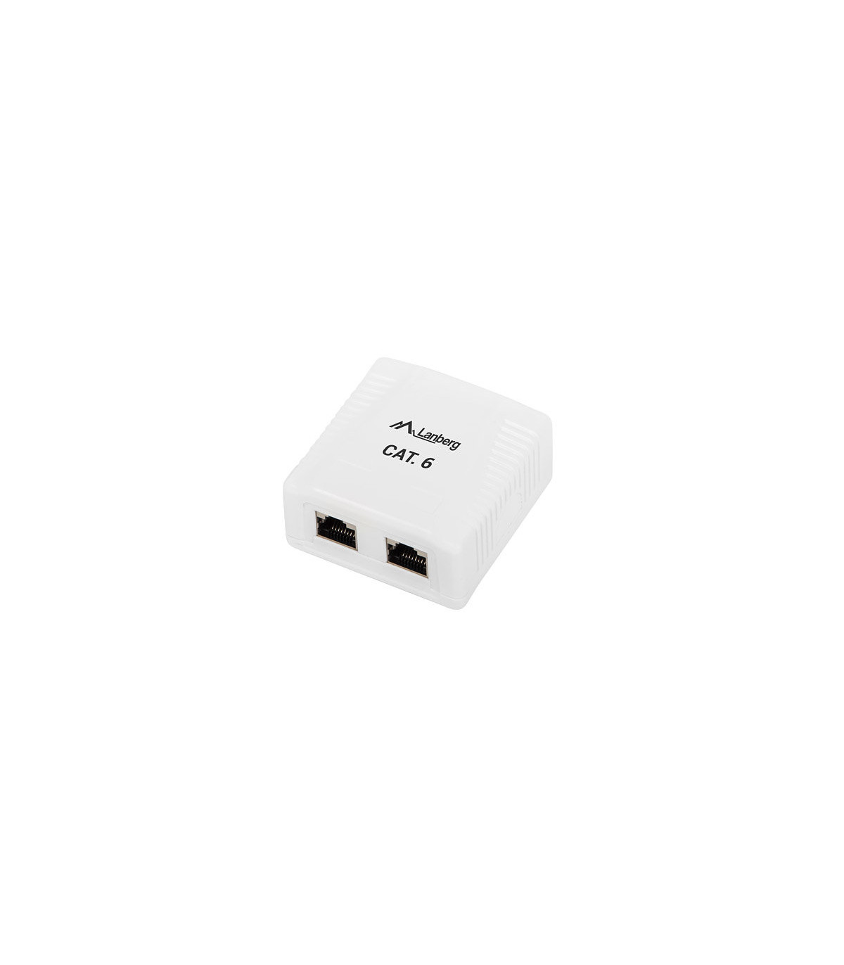 Roseta lanberg de superficie cat.6 ftp 2x toma rj45 blanco