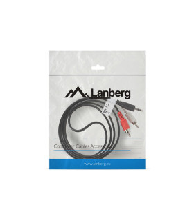 Cable estereo lanberg mini jack 3.5mm -  2x rca macho 1.5m