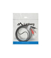 Cable estereo lanberg mini jack 3.5mm - 2x rca macho 1.5m
