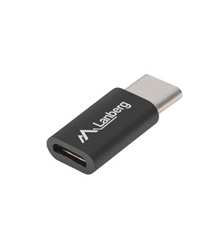 Adaptador lanberg usb 2.0 tipo c macho -  micro - b hembra negro